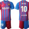 FC Barcelona Heimtrikot 2021/22 Herren Fußballtrikots blau mit Aufdruck MESSI 10-1