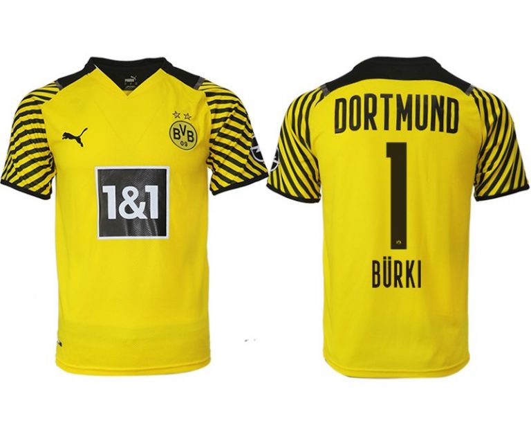 BVB Borussia Dortmund 2022 Heimtrikot gelb mit Aufdruck Bürki 1