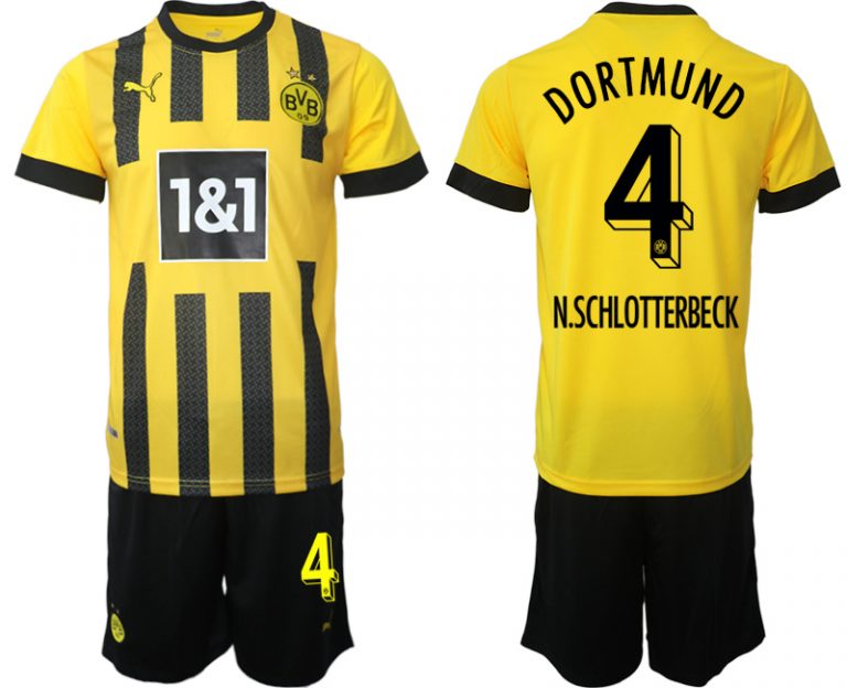 N.SCHLOTTERBECK #4 Borussia Dortmund BVB Heimtrikot 2023 für Herren Online Verkauf