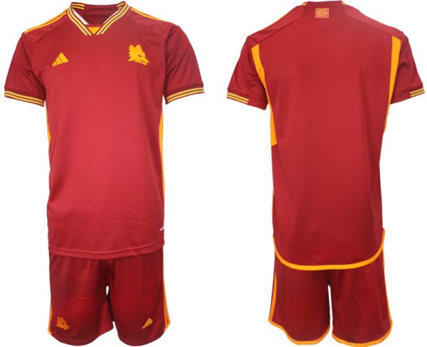 Online-Kaufen-Herren-Heimtrikot-AS-Roma-2023-24-Trikot-Rot-Trikotsatz-Kit